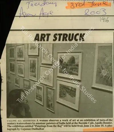Gajanan Dudhalkar (Photographer), Art Struck, 2003, Newspaper Clipping