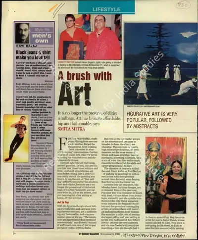 Smitra Mitra (Reporter), A Brush with Art, 2005, Newspaper Clipping