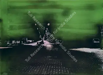 Justin Ponmany (Artist), Night Crossroad 001, 2011, Painting