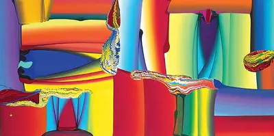 Bose Krishnamachari (Artist), Stretched Bodies, Painting