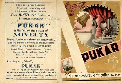 Sohrab Modi (Producer), Pukar, 1939, Handbill