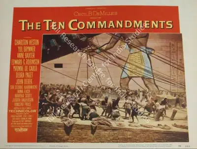 Cecil B. DeMille (Director), The Ten Commandments, 1956, Lobby card