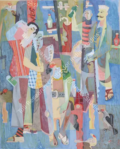 Bhatt, Jyoti (Artist). Untitled. Gouache on cardboard, 1954 | Painting | FineArts | 00896755
