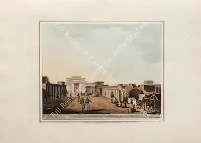I.C. Stadler (Printmaker), A Street leading to the Palace of Bangalore, 1804, Aquatint