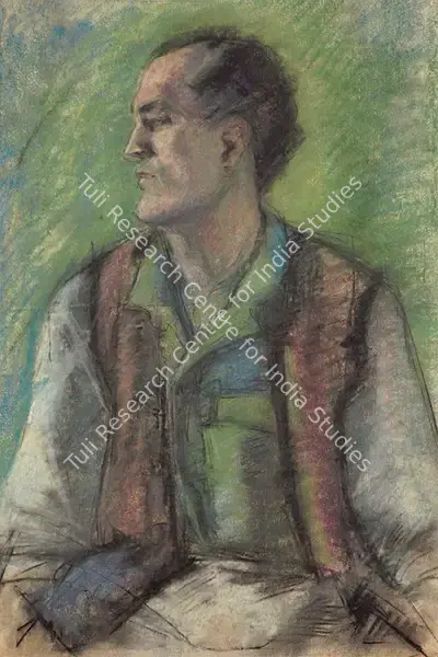 Bikash Bhattacharjee (Artist), Unknown Friend 2, 1960, Drawing