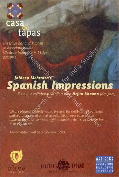 Jaideep Mehrotra (Artist), Jaideep Mehrotra's, Solo Exhibition Invitation