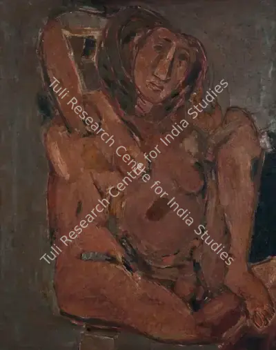 Tyeb Mehta (Artist), Untitled (Figure of a Woman), 1961, Painting