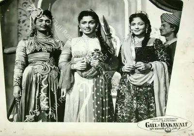 T.K. Rajabahathar (Cinematographer), Gul E Bakavali, 1955, Lobby Card