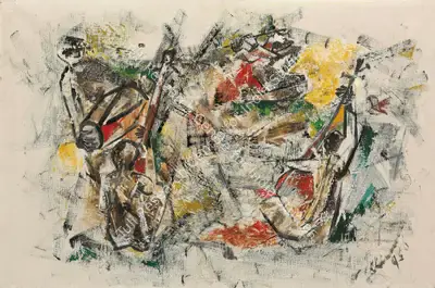 Krishen Khanna (Artist), Untitled (Musicians), 1956, Painting