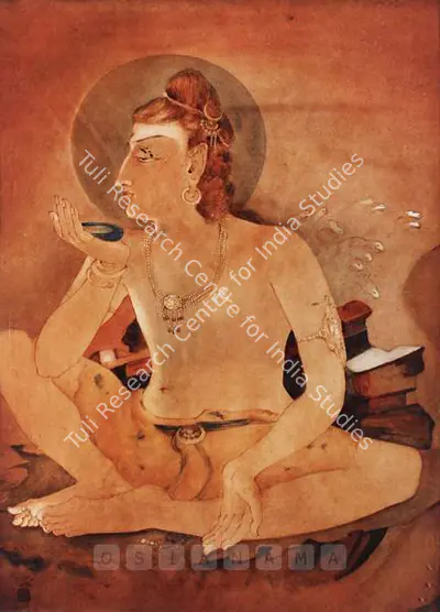 Nandalal Bose (Artist), Shiva Drinking The World'S Poison, 1933, Painting