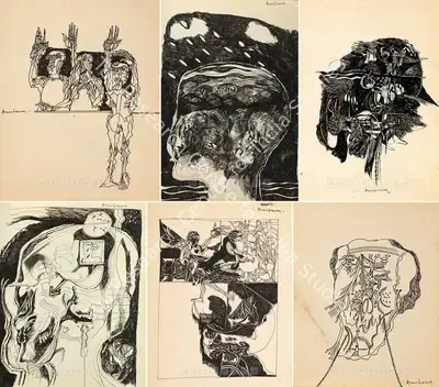 Amitava Das (Artist), Various, 1971, Drawing