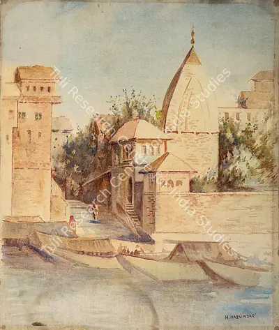 Hemendranath Mazumdar (Artist), Benaras, 1925, Painting