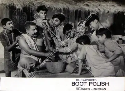 Taru Dutt (Cinematographer), Boot Polish, 1954, Lobby Card