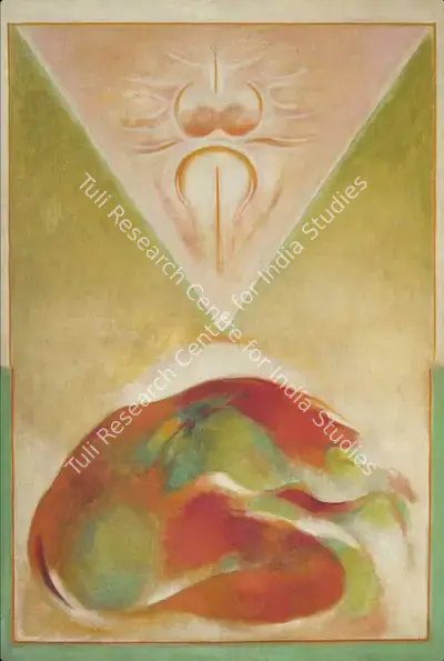 Santosh, G.R. (Artist). Untitled (Pyramid), 1968 | Painting, AG.Mum/17.12.25, 2025 · Asta Guru