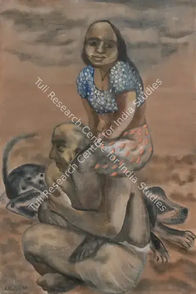 Nalini Malani (Artist), Father & Child, 1988, Painting