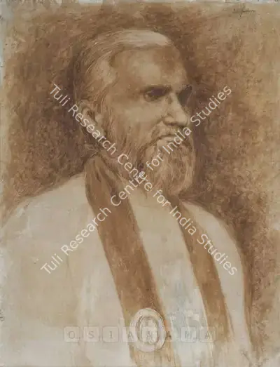 Sailoz Mookherjea (Artist), Portrait, 1946, Painting