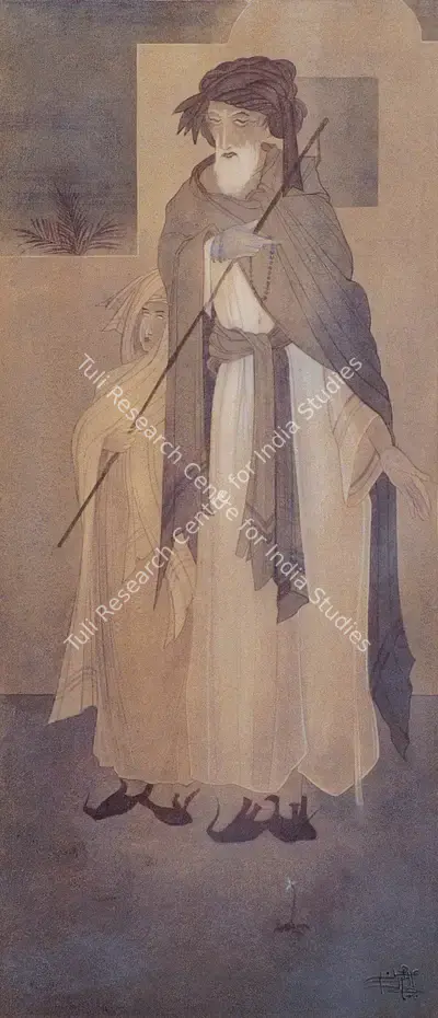 M.A.R. Chughtai (Artist), The Pilgrims, 1931, Painting