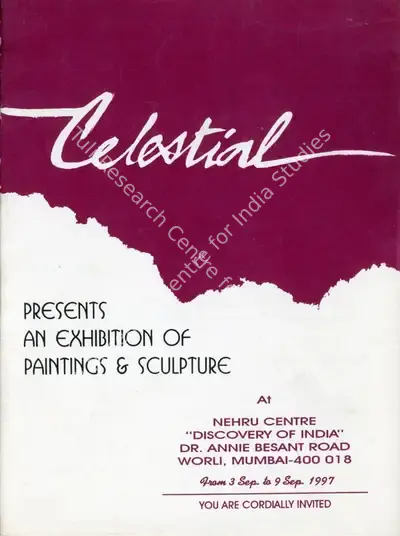 Celestial (Organiser), An Exhibition of Paintings & Sculpture, 1997, Group Exhibition Invitation