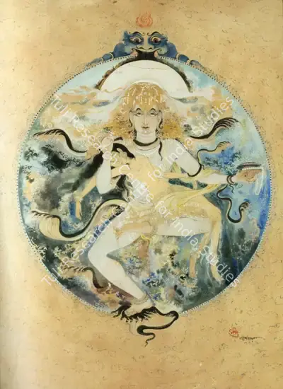Sanat Chatterjee (Artist), Sagar Sangam / Shiva & Sati, Painting