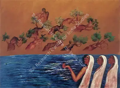 Arpana Caur (Artist), Windows of Vrindaban, 1987, Painting