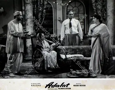 H.S. Kwatra (Cinematographer), Adalat, 1958, Lobby Card