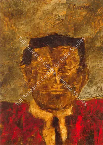 Akbar Padamsee (Artist), Portrait Of A Man, 1962, Painting