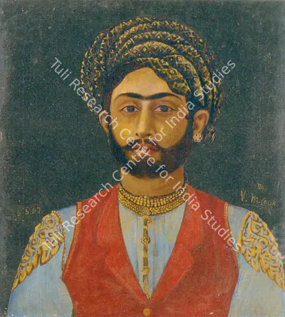 V.M. Oak (Artist), Maharaja of Kutch, 1897, Painting