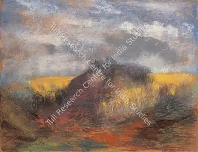 Gopal Ghose (Artist), Landscape, 1954, Painting
