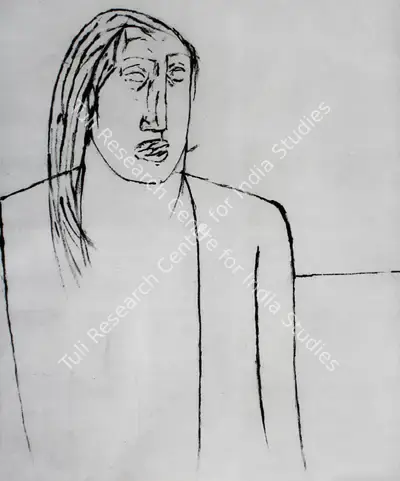 Tyeb Mehta (Artist), Untitled, Drawing