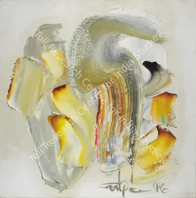 Ismail Gulgee (Artist), Untitled (Abstract on White), 1996, Painting