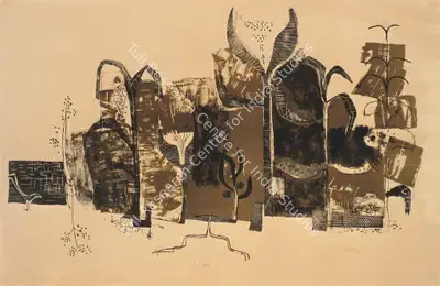 V.S. Gaitonde (Artist), Garden, 1958, Graphic Art