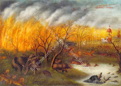 Bengal School (Artist), Forest Fire, 1910, Painting