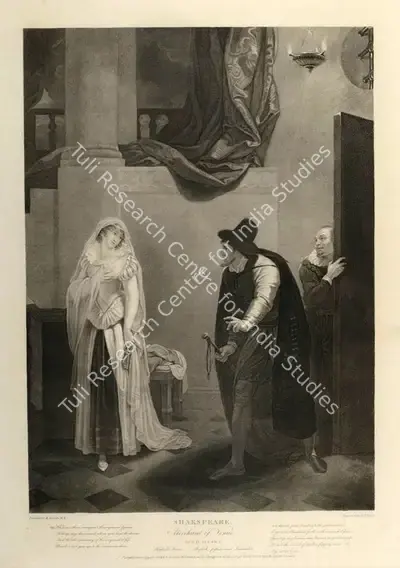 After Robert Smirke (Artist), Merchant of Venice, 1795, Aquatint
