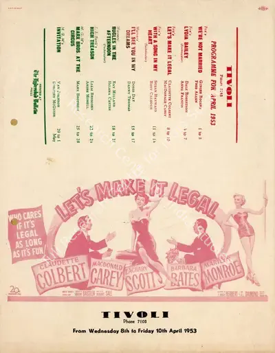 Richard Sale (Director), Let's Make It Legal, 1951, Handbill