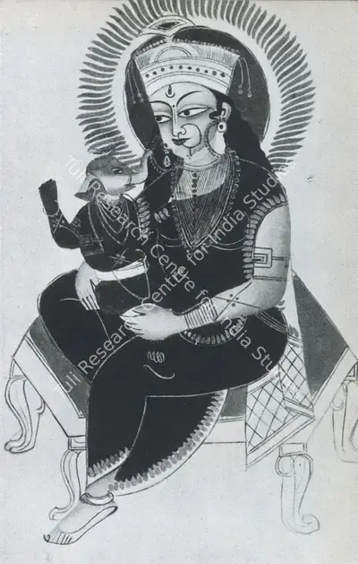 Unknown (Artist), Parvati and Ganesha, 1860, Painting