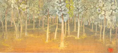 Ramendranath Chakravorty (Artist), In the Forest, Painting