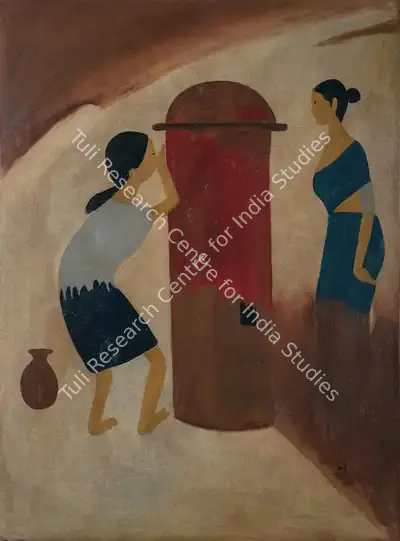 N.S. Bendre (Artist), Untitled (Village Post-Box Series), 1978, Painting