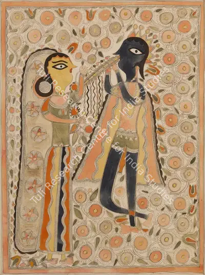 Baua Devi (Artist), Untitled (Radha Krishna), 1975, Painting