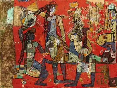 Mohan Samant (Artist), Summer, 1954, Painting