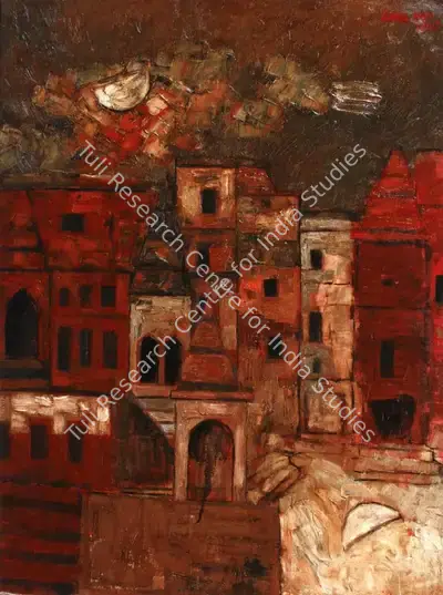 Rahul Arya (Artist), Cityscape, 2005, Painting