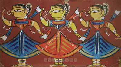 Jamini Roy (Artist), Three Dancers, Painting