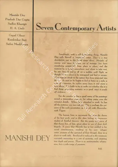B. B. (Essayist), Seven Contemporary Artists, 1951, Essay