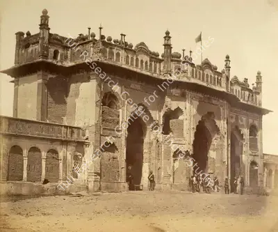 Felice Beato (Photographer), Gateway of the Imaumbara, Lucknow, 1858, Antiquarian Photograph