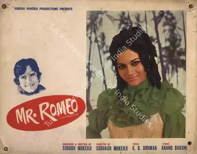 Subodh Mukerji (Producer), Mr Romeo, 1974, Photographic Still Mounted on Lobby Card
