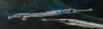 S.K. Bakre (Artist), Pipe Fish, 1968, Painting