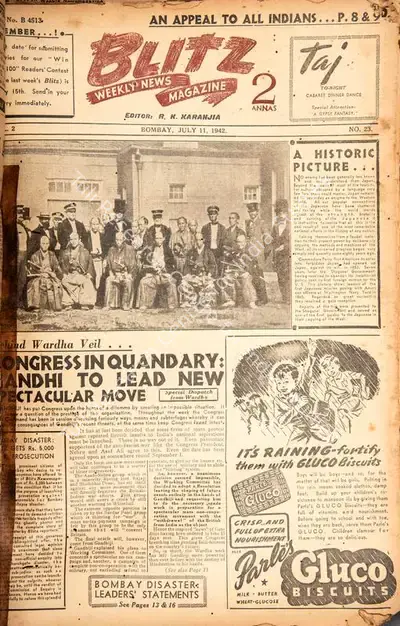R.K. Karanjia (Editor), Blitz, 1942, Magazine