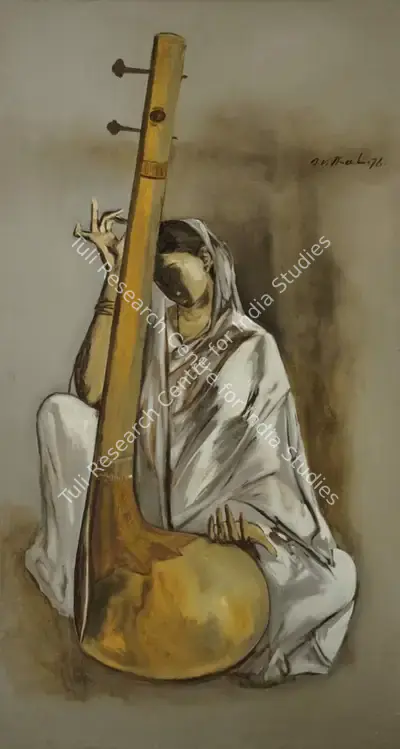 B. Vithal (Artist), Untitled (Musician), 1976, Painting