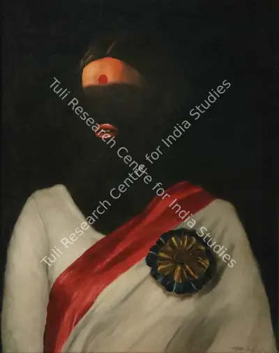 Bikash Bhattacharjee (Artist), Miss T. In A Social Gathering, 1978, Painting