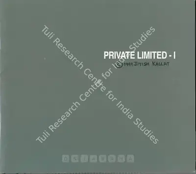 Jitish Kallat (Artist), Private Limited - 1, 1999, Solo Exhibition Catalogue