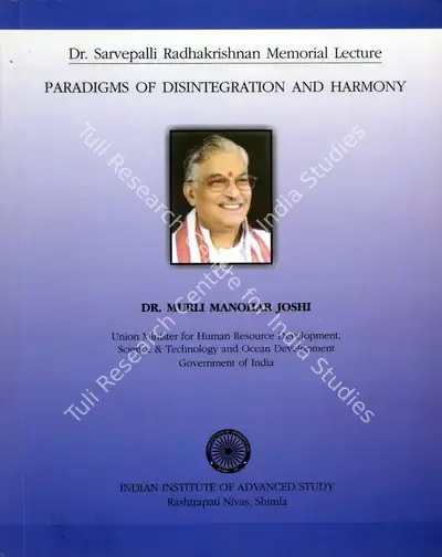 Dr. Murli Manohar Joshi (Author), Paradigms of Disintegration and Harmony, 2003, Authored Book